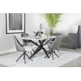 thumbnail image 5 of Paulita Rectangular Dining Table White and Gunmetal, 5 of 7