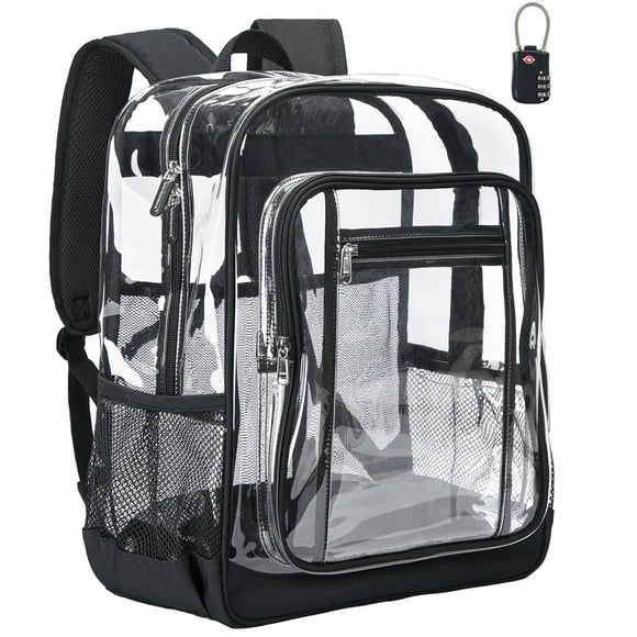 Mochila transparente Vorspack Heavy Duty extra grande negra