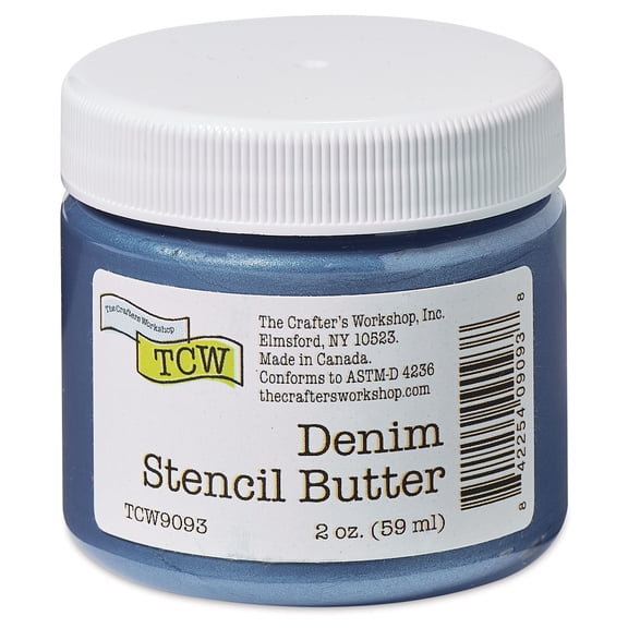 Stencil Butter Acrylic Paint - Denim, 2 oz, Jar
