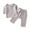 Grey, variant on WUXIAN Child Baby Boy Girl Solid Color Pullover Long Sleeve Linen Sweatshirt T-Shirt Tee Tshirts Ankle Length Pants Crewneck Tops Shorts Outfits Sets Clothes Trendy Streetwear