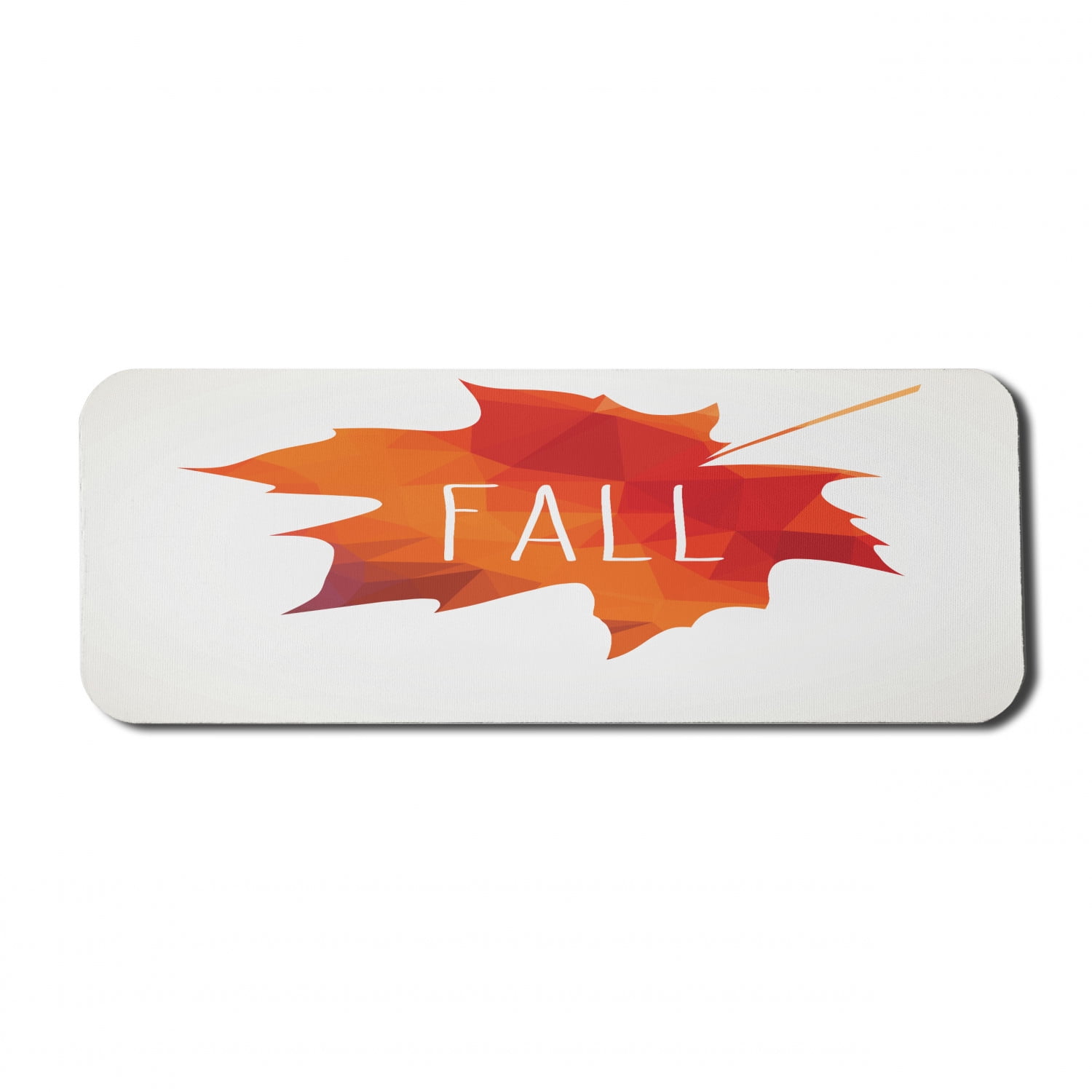 Autumn Computer Mouse Pad, Low Poly Maple Leaf Design in Warm Colors on ...