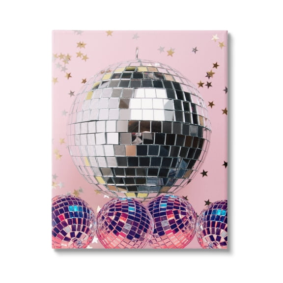 Stupell Industries Gleaming Disco Balls Literature & Flim Photography Gallery Wrapped Canvas Art Print Wall Art, 16 x 20