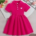 thumbnail image 5 of Antinious Girls Check Collar Short Sleeve School Uniform Casual Trendy Wear Dress, 5 of 5