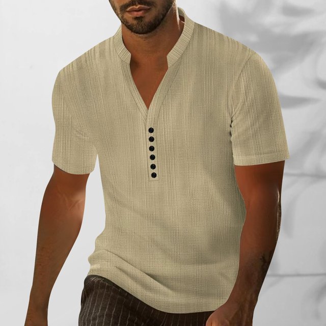 pstuiky camisetas de manga corta para hombre, Camiseta/Camisa informal de manga corta con cuello redondo y color liso para hombre camisas casuales para hombre xxl