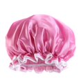 thumbnail image 5 of Here's a refined and professional product description based on the title you provided:\n\n \n\n**4pcs Shower Caps for Women – Double Layer Satin Bathing, 5 of 5