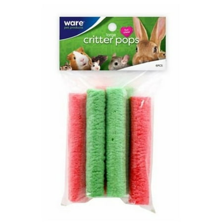 Ware Manufacturing 3076 Large Size Critter Pops 6 pcs. Package Small Pet Treats