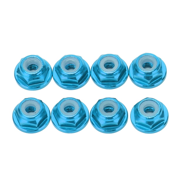 Tuercas hexagonales autoblocantes, 8 piezas 1/24 M2 Anti para tuercas SC autoblocantes Tuerca de seguridad de nailon con brida de primera línea