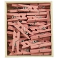 thumbnail image 2 of JAM Wood Clothespins, Pink, 50/Pack, Small 7/8 Inch Clips, 2 of 4