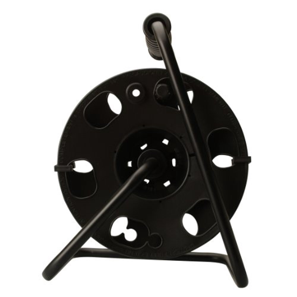 Woods 22849 Metal Extension Cord Reel Stand In Black, Heavy Duty, Quick