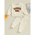 thumbnail image 3 of Daddys Girl Baby Clothes Toddler Fall Winter Outfits Sweatshirt Pants 6M 12M 18M 24M 3Y 2 Piece Set Shirt Sweatpants Suit, 3 of 10