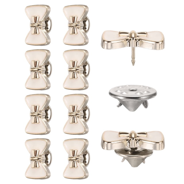 10 Conjuntos de Botones de Broche, Botones Sin Coser de 11.5 mm, Alfileres Desmontables para Ropa de Mujeres, Abrigo (Blanco)
