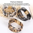 thumbnail image 4 of Sonducket Pulseras de cuero con hebilla de aleación de múltiples capas Joyería de con estampado de leopardo Ropa, zapatos y accesorios Miscelánea Beige Sonducket AP010180-03, 4 of 6