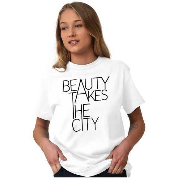 Cool Fashion Beauty Takes the City Women's Plus Size Graphic Tee Brisco Brands 2X