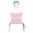 thumbnail image 7 of HCNTES Women's Tankini Top Swimsuit Tummy Control Swim Top Only High Neck Halter Tie Drawstring Bathing Suit Top Light Pink,S, 7 of 7