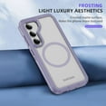 thumbnail image 4 of Samsung Galaxy S23 Phone Case, Phone case Samsung Galaxy S23 Magnetic Case [Compatible with MagSafe] Tough Rugged Matte Slim Shockproof Anti-Fingerprint Anti-Scratch Protective Cover, Light Purple, 4 of 9