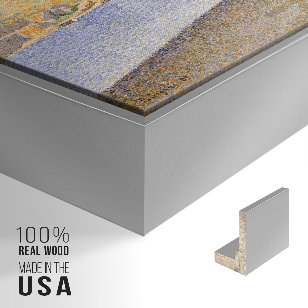 Vintage Landscape-XXXIV By Wexford Home Framed in Silver Wood Gallery Wrapped Canvas 17 in. x 25 in.