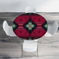 thumbnail image 4 of Ethnic Round Tablecloth Southwest American Native Indian Aztec Waterproof Oil-Proof Table Cover Table Cloth for Indoor Dining, Outdoor Picnic Parties, Camping,Fits for Table 40-44" Inches, 4 of 6