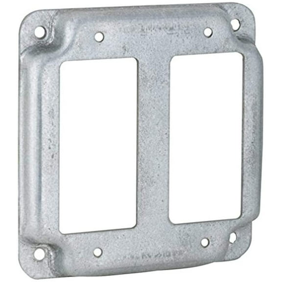 Hubbell 4 Inch Receptacle Cover 2 Gang GFCI - Toggle Switch and Duplex Outlet Plate - 4"