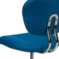 thumbnail image 3 of Mid-Back Turquoise Mesh Padded Swivel Task Chair with Chrome Base, 3 of 9