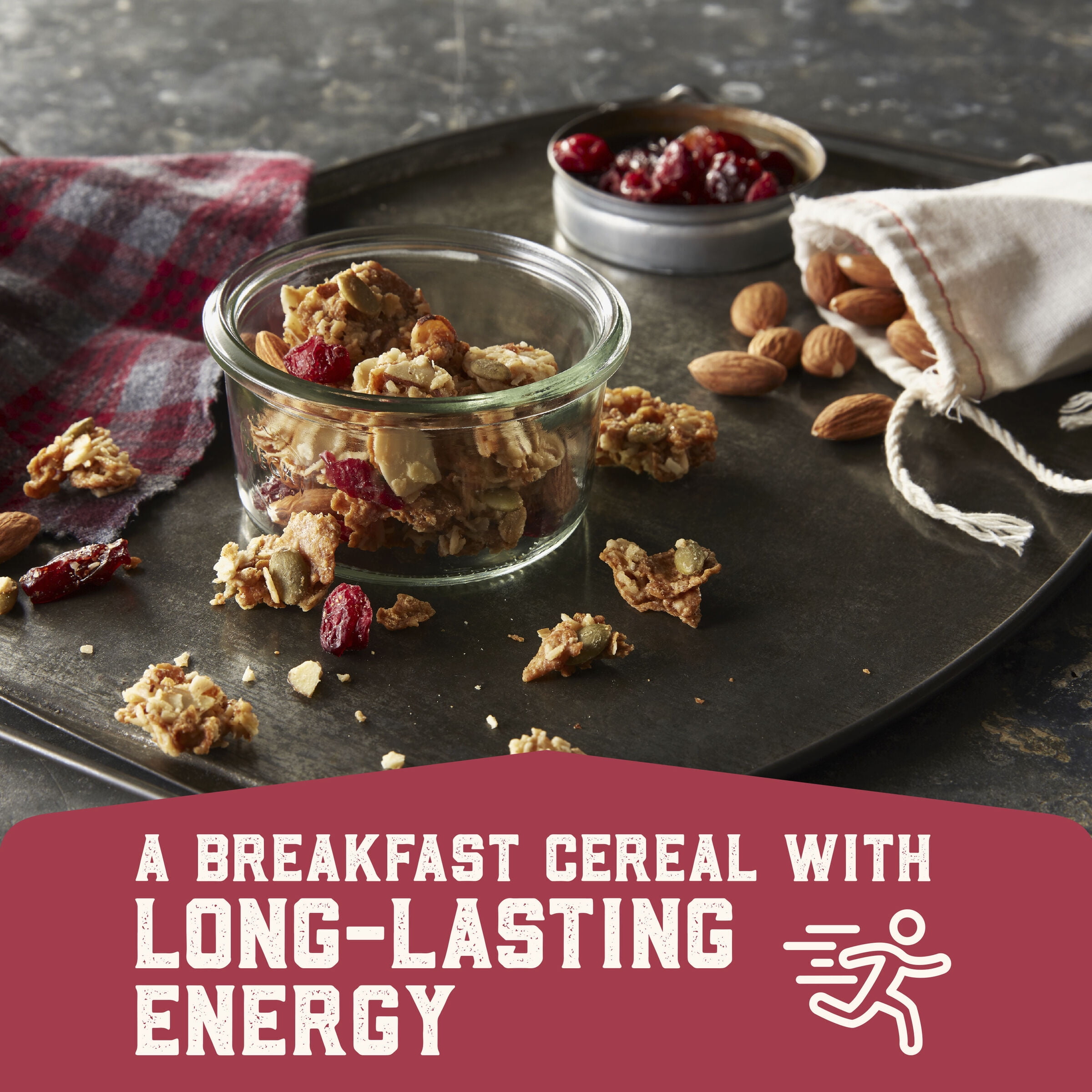 Morning Summit Breakfast Cereal, Maple Berry Blend, Fruit and Nut Cereal, 2 lb 6 oz