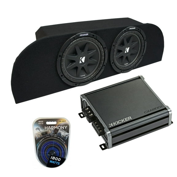 03-08 Fits Nissan 350Z Coupe Strut Kicker Comp C10 Dual 10" Sub Box CXA800.1 Amp