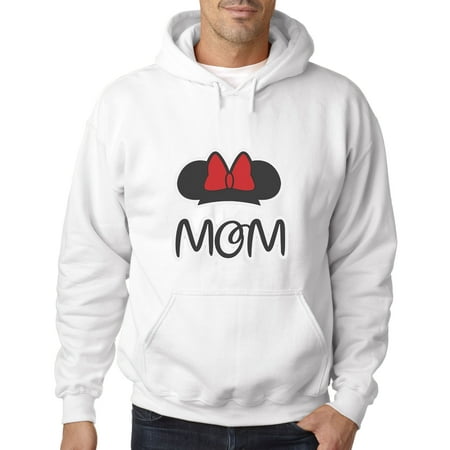 671 - Hoodie Mom Fan Minnie Mouse Ears Bow Family Sweatshirt
