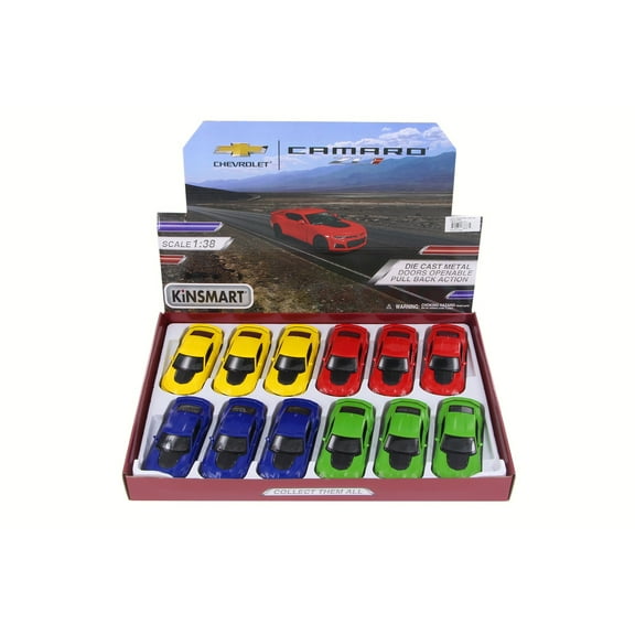2017 Chevrolet Camaro ZL1 Diecast Car Package - Box of 12 1/38 Scale Diecast Model Cars, Assorted Colors