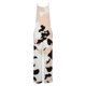 thumbnail image 5 of Gibobby Monos de Moda Mono largo de estilo playero suelto con estampado hueco lateral y tirantes informales para mujer(Beige， M), 5 of 5