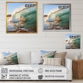 thumbnail image 4 of Designart "Waves of Rolling Surf I" Abstract Framed Wall Art Decor - Modern Green Abstract Modern Waves Bedroom Framed Canvas Wall Art, 4 of 6