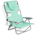 thumbnail image 1 of Open Box Ostrich On-Your-Back Outdoor Reclining Beach Pool Camping Chair, Teal, 1 of 8