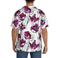 thumbnail image 3 of KLL Tulips Flowers Print Men's Shirt Short Sleeve Button Down Summer Cuba Beach Shirts- 4X-Large, 3 of 5
