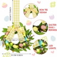 thumbnail image 3 of Easter Wreaths With Lights Small Wreaths For Front Door Kitchen Cabinet Artificial Egg Sign With Lights Ribbon Bow For Window Table Farmhouse Decor, 3 of 9