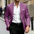 thumbnail image 4 of Tqyyweavej Men's Blazers Slim Fit Two Button Business Casual Suit Jacket Long Sleeve Notch Lapel Suit Sports Coat with Faux Flap Pockets, 4 of 10