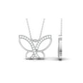 thumbnail image 5 of Rosec Jewels 0.25 CT Diamond Statement Butterfly Charm Pendant for Women, 10K White Gold, 5 of 7