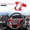 thumbnail image 2 of CheroCar Car Steering Wheel Moulding Cover Trim for Ford F150 2009-2014, Red, 2 of 7