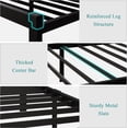 thumbnail image 3 of Laisnet Twin Size Upholstered Bed Frame with Faux Leather Button Tufted Headboard & Metal Slat Support, 3 of 7