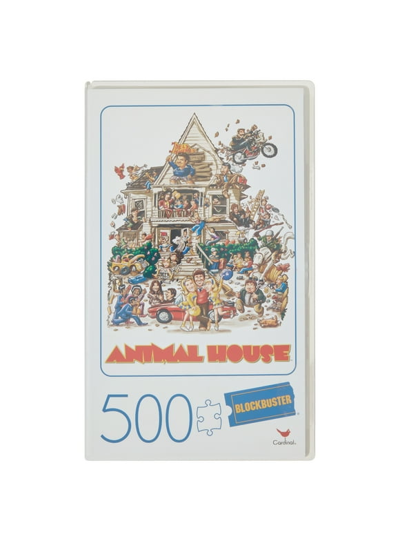 Animal House Movie 500-Piece Puzzle in Plastic Retro Blockbuster VHS Video Case