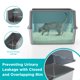 thumbnail image 3 of Caja de arena para gatos LIHONG de acero inoxidable XL con tapa para grandes felinos, 3 of 7