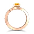thumbnail image 4 of 2.50 Ct Beautiful Round Cut Natural Diamond & Citrine Gemstone Bridal Ring for Women Solid 18K Rose Gold Size 8 by Diamond-Capitals, 4 of 8