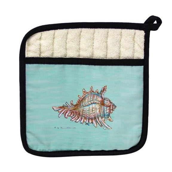 Betsy Drake PT094C Conch Teal Pot Holder