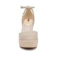 thumbnail image 6 of Sam Edelman Nati Light Natural Ankle Strap Pointed Toe Espadrille Wedge Sandals (Light Natural, 9), 6 of 6