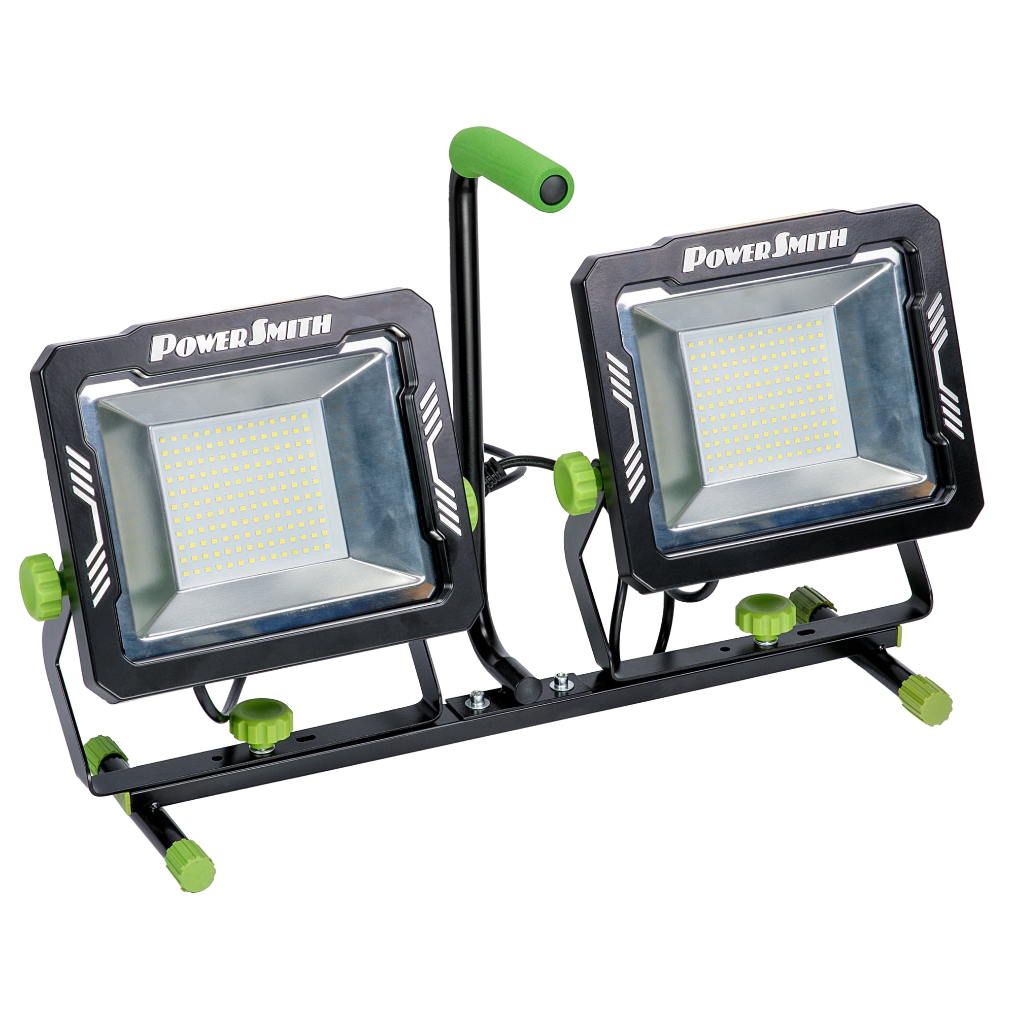 PowerSmith 30,000 Lumen LED Work Light with Stand, 80 in. Metal Flip-Lock Tripod, 10ft Grounded Power Cord, Impact Resistant Lens, Sealed Rocker Power Switches and 5 Year Warranty (PWLD300T)