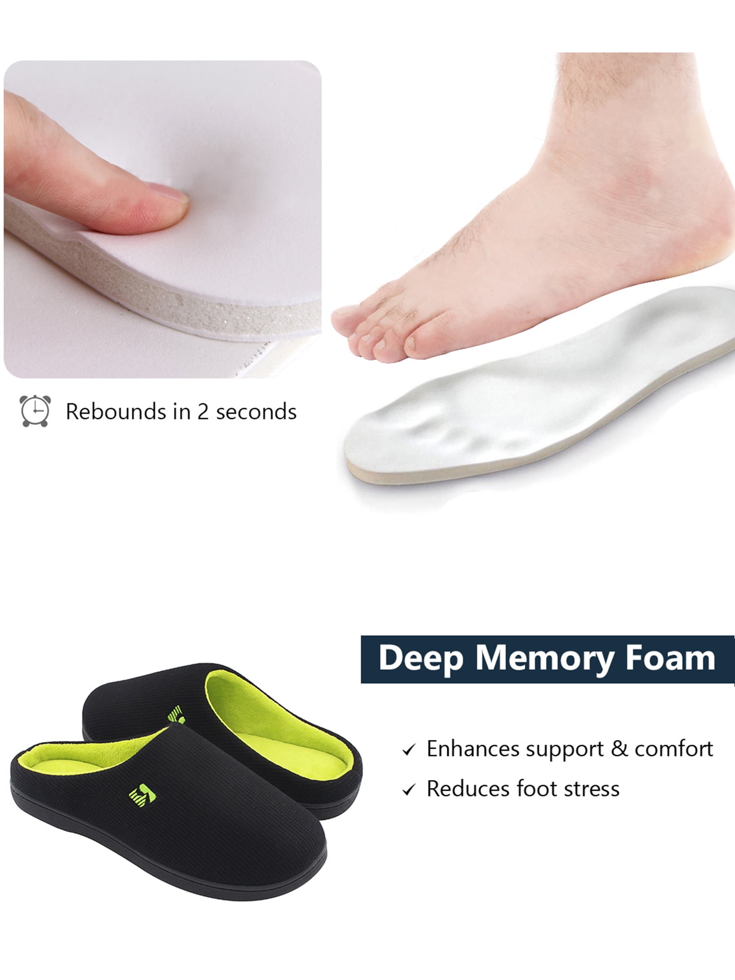 RockDove Men/'s Original Two-Tone Memory Foam Slipper Winter