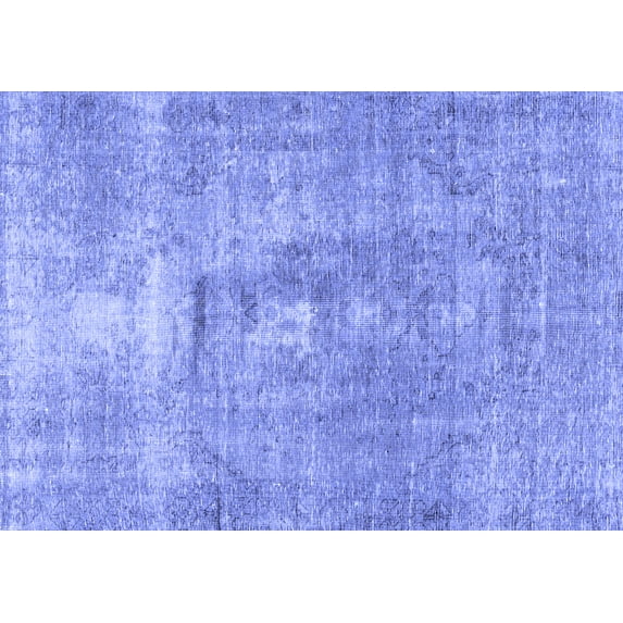 Ahgly Company Machine Washable Indoor Rectangle Persian Blue Traditional Area Rugs, 4' x 6'