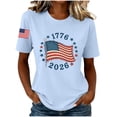 thumbnail image 2 of Qingpeng 4th of July Patriotic T Shirts for Women Summer Star Print Shirts Women's Independence Day Short Sleeve Casual Tee Tops, 2 of 6