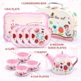 thumbnail image 2 of JoyStone 19PCS Kids Tea Party Set Includes Kettle, Princess Tea Time Toys Playset Kitchen Pretend Play Toy for 3-10 Years Old, 2 of 10