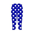thumbnail image 6 of Nfurl Women High Waisted Capri Leggings Casual Polka Dot Print Cropped Pants Tummy Control Yoga Pants Athletic Running Workout Leggings, 6 of 7