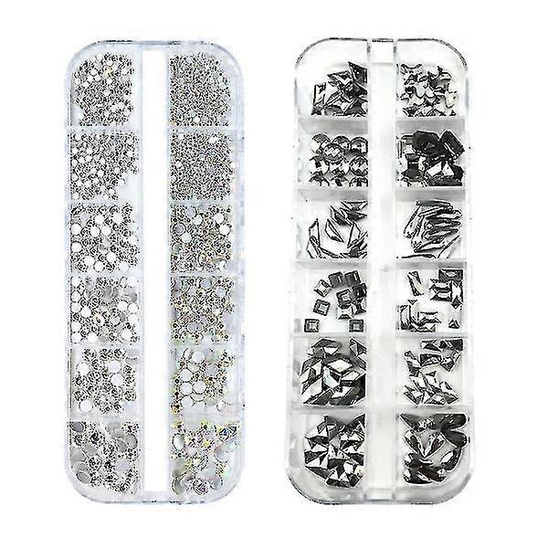 Crystal Rhinestonesflat Back 3d Stones For Nail Decoration Crafts.