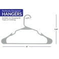 thumbnail image 3 of Royale Linens 40 Pack Grey Plastic Hangers for Clothes - Heavy Duty Clothes Hanger for Everyday Use - Lightweight & Space Saving Notched Plastic Hangers, 3 of 9