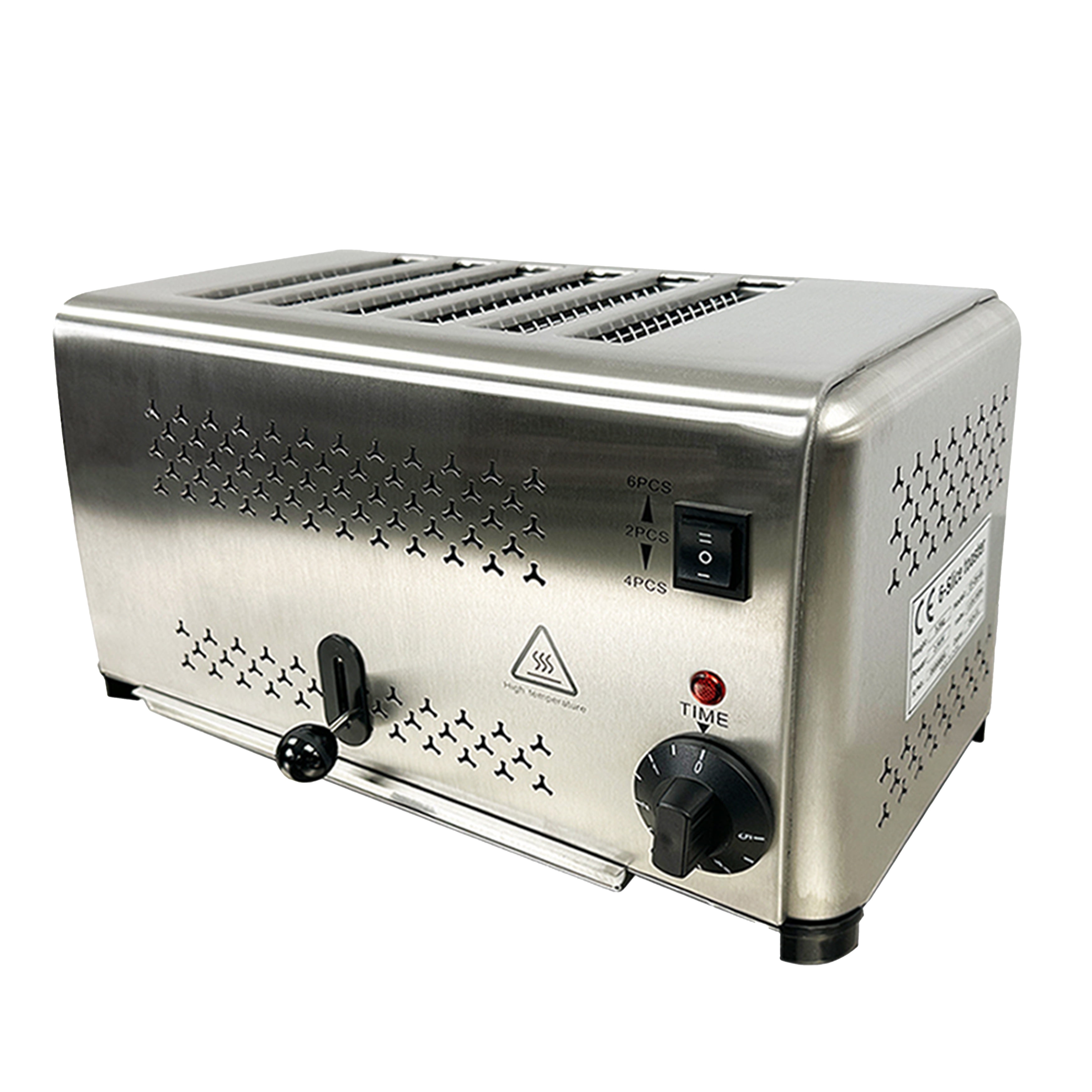 2500W 6-Slice Commercial Toaster, 110V Heavy Duty Toaster Oven CE Approved